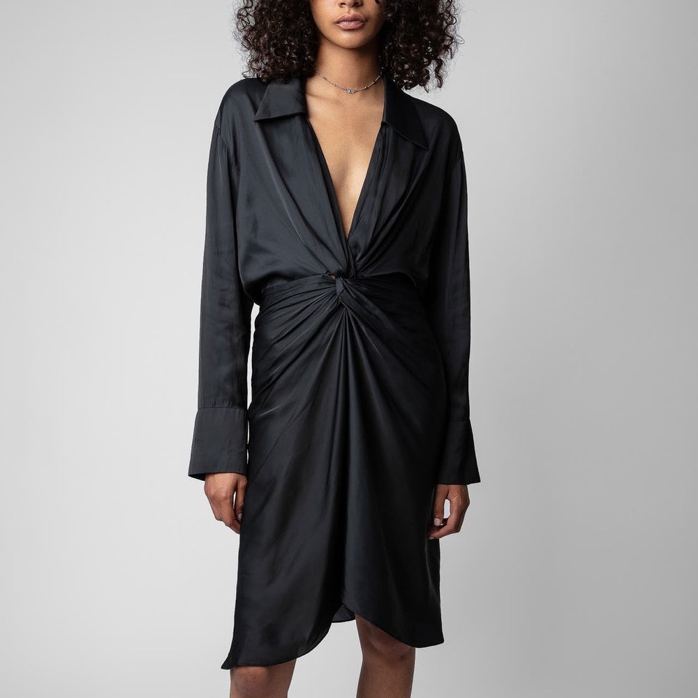 Zadig & Voltaire Rozo Satin Midi Dress Size Small